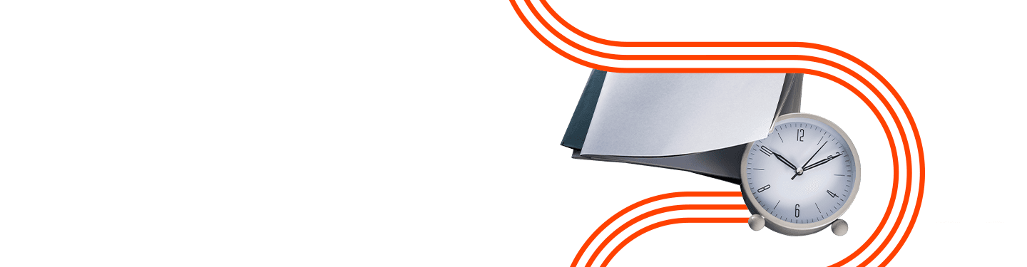 An image of blank files and a clock signifying that now is the best time to start information governance program.