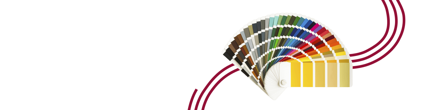 swatch of colors fanned out from black to yellow