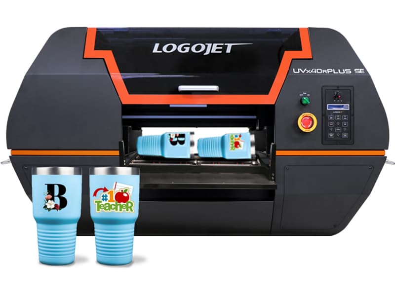 LogoJET's UVx40R PLUS-SE direct-to-substrate printer is capable of printing custom signage on various substrates such as water bottles